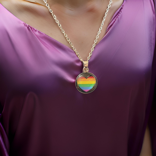 Rainbow Heart Necklace