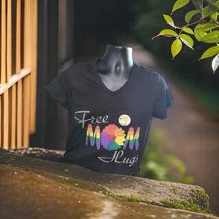 Rainbow Free Moms Hug Tshirt- Medium