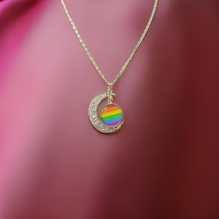 Rainbow Moon Nexklace