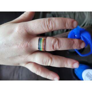 Rainbow Ring Band Flag Size 7-11