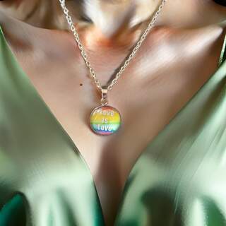 Rainbow Love is Love Necklace